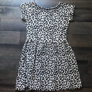 Black and White Leopard Print Dress